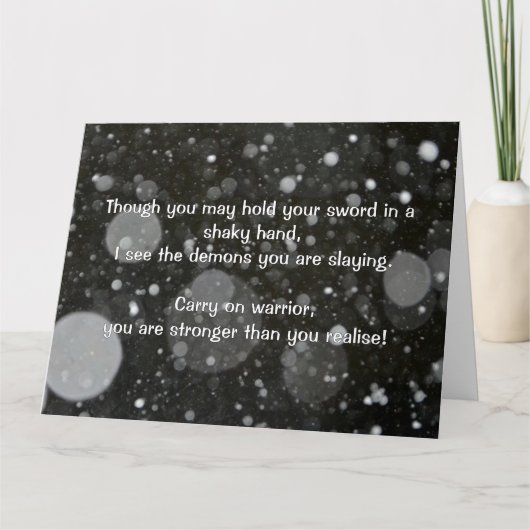 Carte Empath Warrior Citation positive Encouragement (Devant)