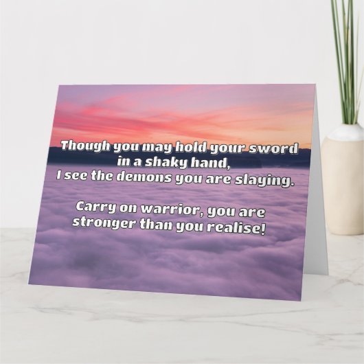 Carte Empath Warrior Citation positive Encouragement (Devant)