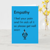 Carte Empathy - un poème amusant (Fleur jaune)