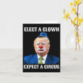 Carte Empêchez Les Anti-Trump D'Élire Un Clown D'Attendr (Fleur jaune)