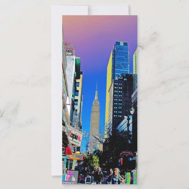 Carte Empire State Building de la 42e affiche de St New  (Devant)