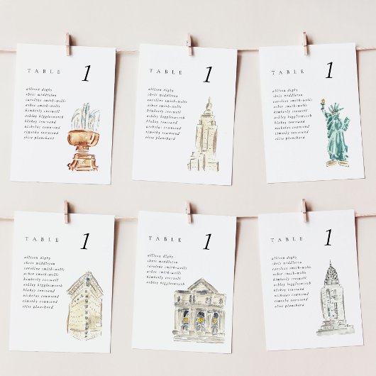 Carte Empire State Building NYC Mariage Seating Chart