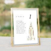 Carte Empire State Building NYC Mariage Seating Chart