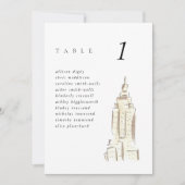 Carte Empire State Building NYC Mariage Seating Chart (Devant)