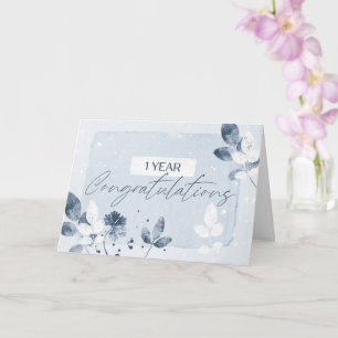 Carte Employé 1er anniversaire Nature artistique