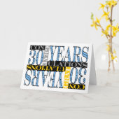 Carte Employé 30e anniversaire Félicitations Mosaïque (Fleur jaune)