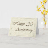 Carte Employé 30e anniversaire Nouveau classique (Fleur jaune)