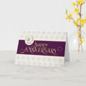 Carte Employé 40e anniversaire - Prestigieux or de prune (Fleur jaune)