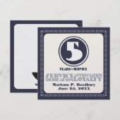 Carte Employé couleur personnalisée 5 ans de service (Devant / Derrière)