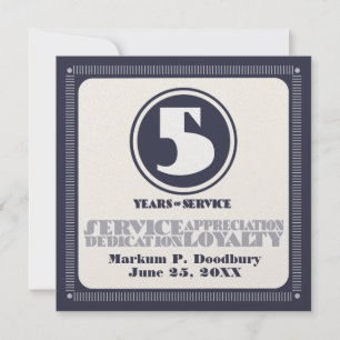 Carte Employé couleur personnalisée 5 ans de service