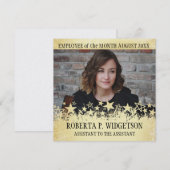 Carte Employé photo du mois ROCK STAR GOLD (Devant / Derrière)