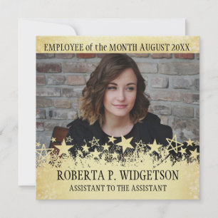 Carte Employé photo du mois ROCK STAR GOLD