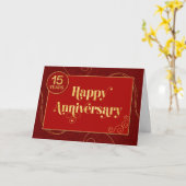 Carte Employee 15th Anniversary Stylish Corporate Card (Fleur jaune)