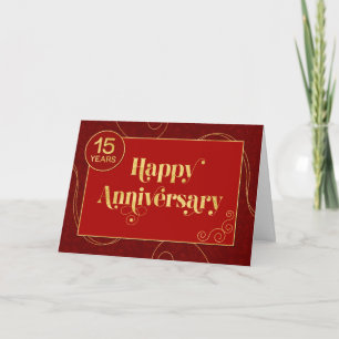 Carte Employee 15th Anniversary Stylish Corporate Card