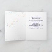Carte Employee Custom Name Work Anniversary Elegant Gold (Intérieur)