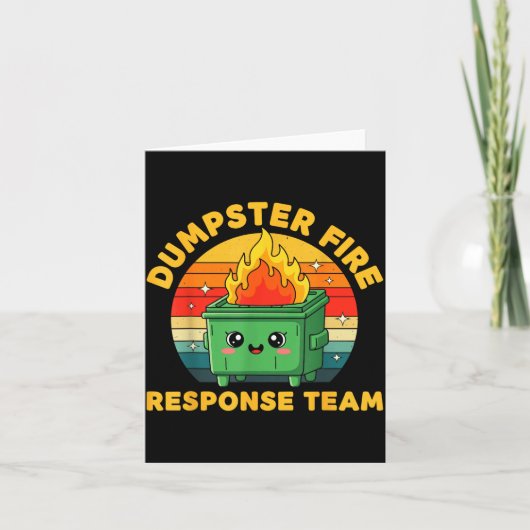 Carte Employee Dumpster Fire Resnse Team Ugly Christmas  (Devant)