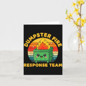 Carte Employee Dumpster Fire Resnse Team Ugly Christmas  (Fleur jaune)