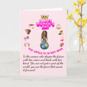 Carte Empowered to lead happy women's day (Fleur jaune)