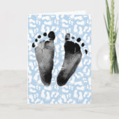 Carte Empreinte bébé garçon Félicitations (Devant)