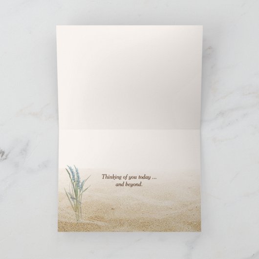 Carte Empreinte Dans Le Sable Qui Pense À Vous (Intérieur)