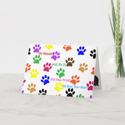 Carte Empreinte de chat (Devant)