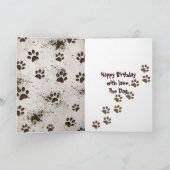 Carte Empreinte de Chien Sale Anniversaire (Intérieur)