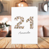 Carte Empreinte de léopard 21 | Modern Cute Name 21e ann
