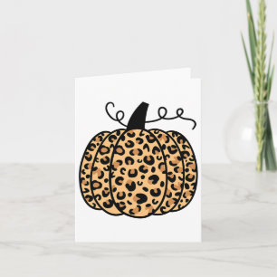 Carte Empreinte de léopard citrouille Thanksgiving Fall