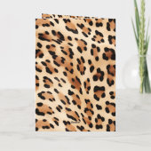 Carte Empreinte de léopard de crème Brown chic (Dos)