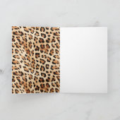 Carte Empreinte de léopard de crème Brown chic (Intérieur)