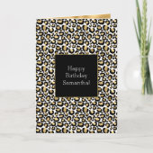 Carte Empreinte de léopard d'or noir (Devant)