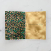Carte Empreinte de léopard Emerald Green Black Gold (Intérieur)
