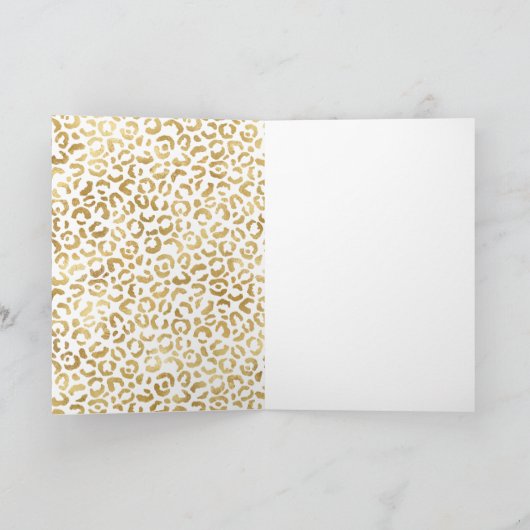Carte Empreinte de léopard Gold Blanc (Intérieur)