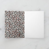 Carte Empreinte de léopard noir rose vif (Intérieur)