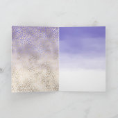 Carte Empreinte de léopard Ombre or violet fille (Intérieur)