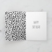 Carte Empreinte de léopard Parties scintillant or (Intérieur)