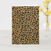 Carte Empreinte de léopard Parties scintillant or (Fleur jaune)