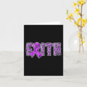 Carte Empreinte de léopard Purple Ribbon FAIM Drogue ove (Fleur jaune)