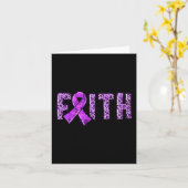 Carte Empreinte de léopard Purple Ribbon FAIM Drogue ove (Fleur jaune)