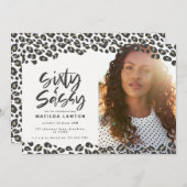 Carte Empreinte de léopard soixante et sassy 60e anniver (Devant / Derrière)