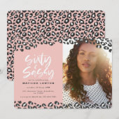 Carte Empreinte de léopard soixante et sassy 60e anniver (Devant / Derrière)