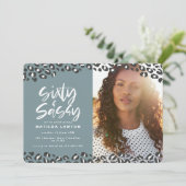 Carte Empreinte de léopard soixante et sassy 60e anniver (Debout devant)