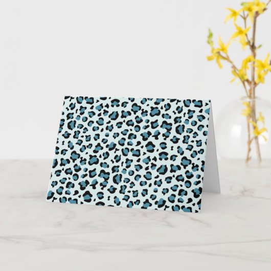 Carte Empreinte de léopard, Spots de léopard, Leopard bl (Fleur jaune)