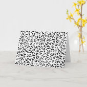 Carte Empreinte de léopard, Zones Léopard, Noir Et Blanc (Fleur jaune)