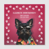 Carte Empreinte de patte de marchette de chien MAG (Devant)