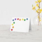 Carte Empreinte de patte Rainbow (Fleur jaune)