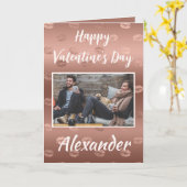 Carte Empreinte de rouge à lèvres Saint-Valentin pour lu (Fleur jaune)