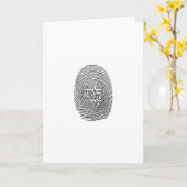 CARTE EMPREINTE DIGITALE  (Fleur jaune)