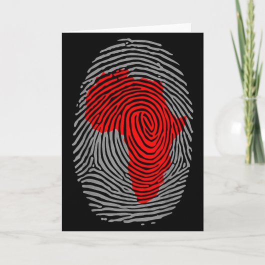 Carte Empreinte Mois de l'histoire des Noirs Afro Fierté (Devant)