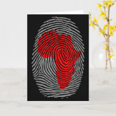 Carte Empreinte Mois de l'histoire des Noirs Afro Fierté (Fleur jaune)